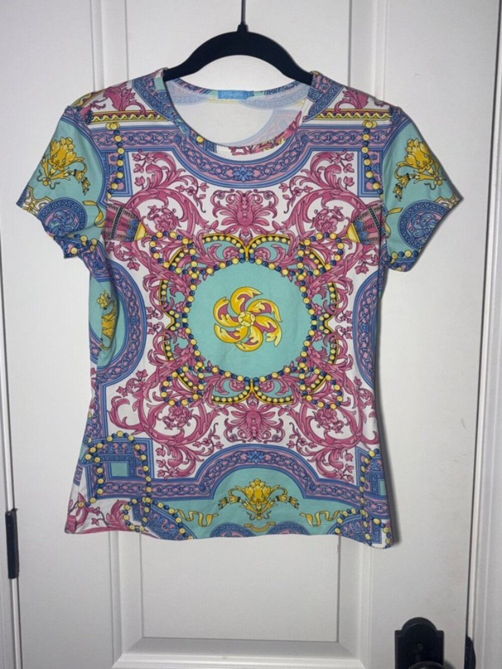 J.McLaughlin Signature Catalina Cloth Short Sleeve T-Shirt Nautical Stretch S